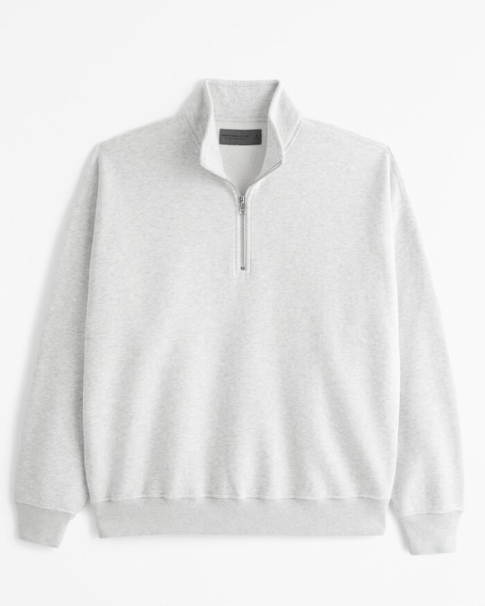 Essential Half-Zip Sweatshirt Light Heather Gray