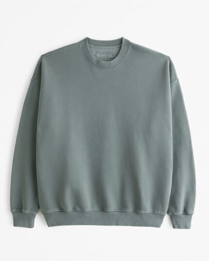 Essential Crew Sweatshirt Charcoal Green