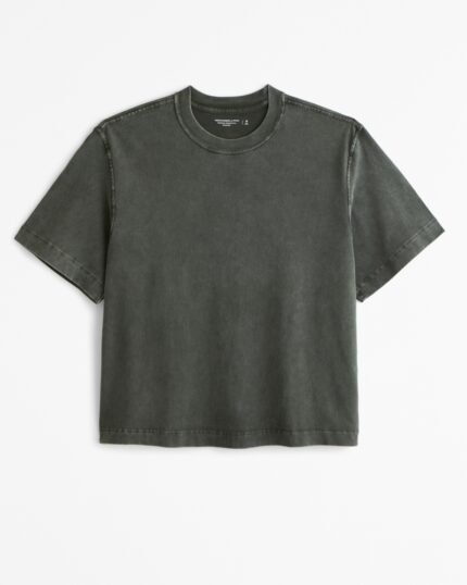 Premium Heavyweight Cropped Tee Gray