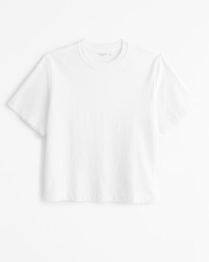 Premium Heavyweight Cropped Tee White